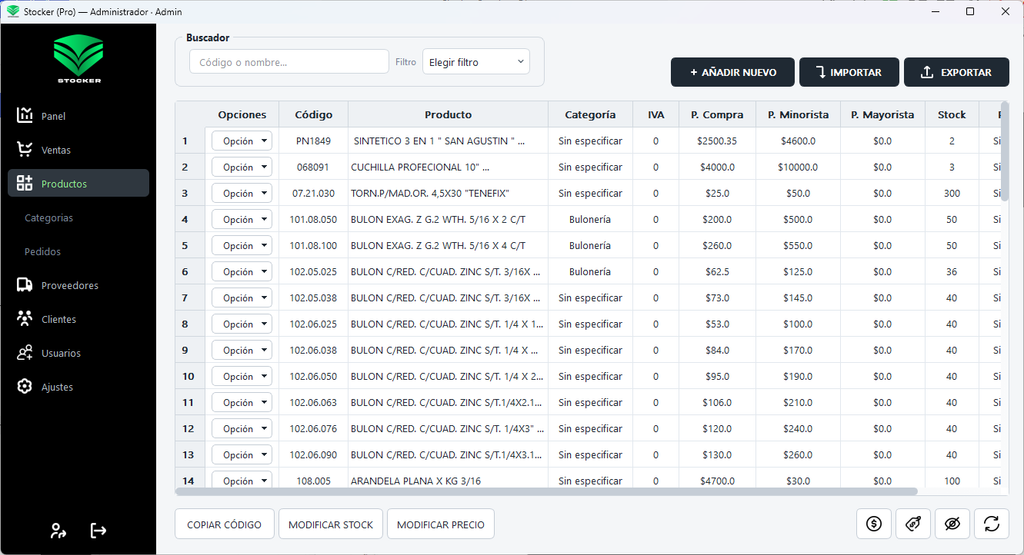 control de stock y ventas gratis para Windows