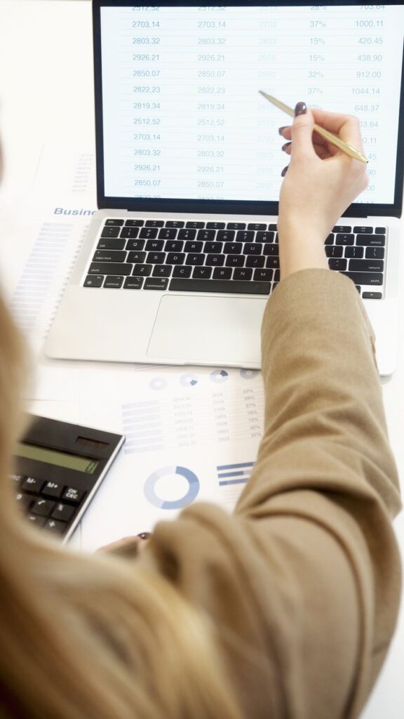 a person working using a laptop